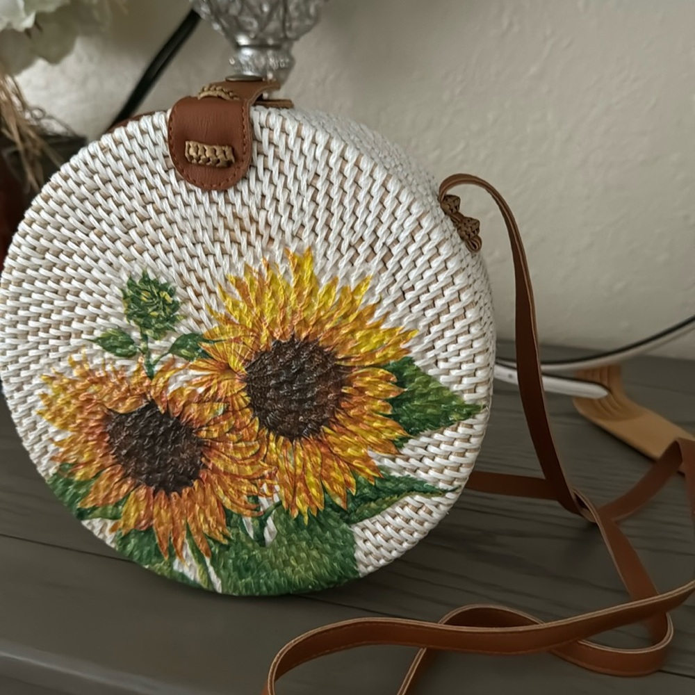 Purse, she’ll 100%rattan trim 100%polyester